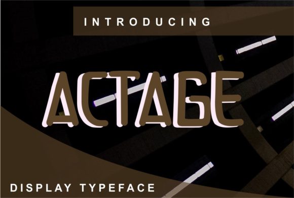 Actage: A Modern Display Font for Editorial Design