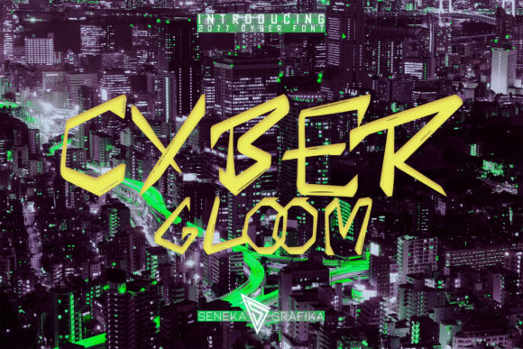 Cyber Gloom: The Spooky Display Font for Handmade Creators