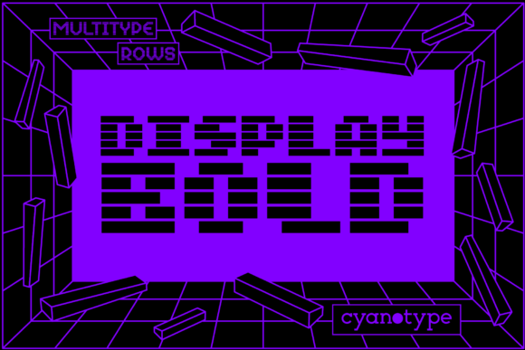 MultiType Rows Display Bold: The Pixelated Typeface for Campaign Impact