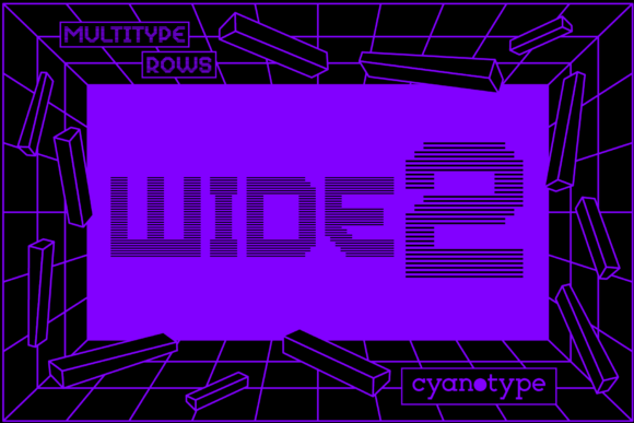 MultiType Rows Wide 2: A Pixelated Display Typeface for Bold Editorial Design