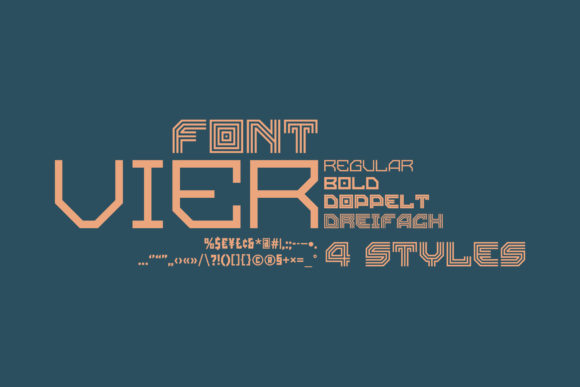 Vier: A Robotic Display Font for Bold Web Design