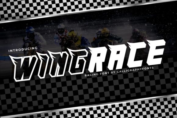 WingRace: A Futuristic Display Font for Bold Brand Identities